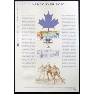 Documents philatéliques officiels la Poste : Vancouver 2010
