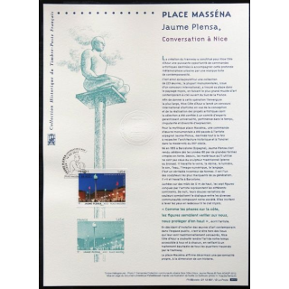Documents philatéliques officiels la Poste : Place Masséna Jaume Plansa conversation à Nice