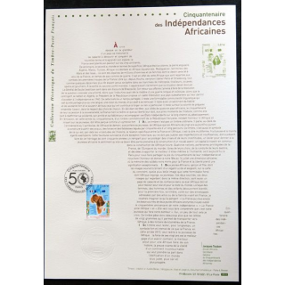 Documents philatéliques officiels la Poste : Cinquantenaire des indépendances africaines
