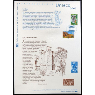 Documents philatéliques officiels la Poste : Unesco 2007