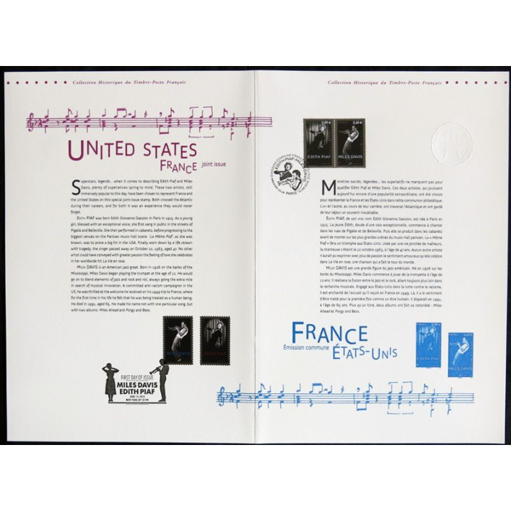 Documents philatéliques officiels la Poste : France-Groenland (double page)
