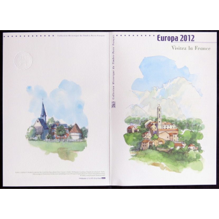 Documents philatéliques officiels la Poste : Europa 2012 Visitez la France (double page)