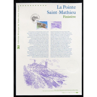 Documents philatéliques officiels la Poste : La pointe Saint-Mathieu, Finistère