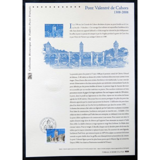 Documents philatéliques officiels la Poste : Pont Valentré de Cahors 1308-2008