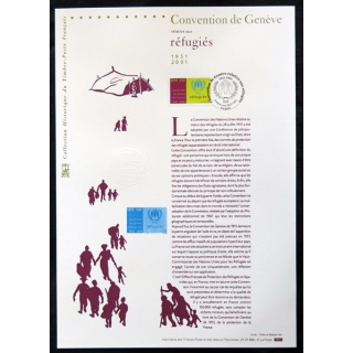 Documents philatéliques officiels la Poste : Convention de Genève relative aux réfugiés 1951-2001