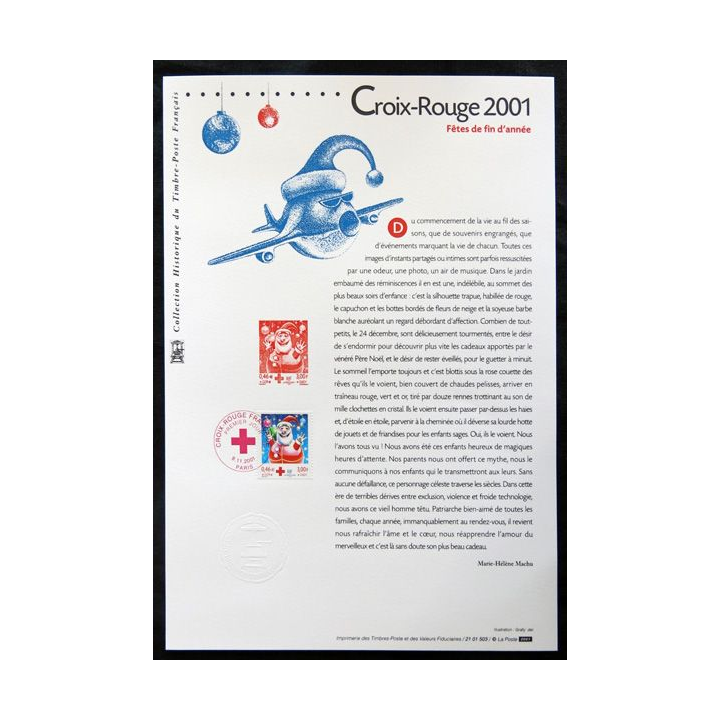 Documents philatéliques officiels la Poste : Croix-Rouge 2001, Fêtes de fin d'année