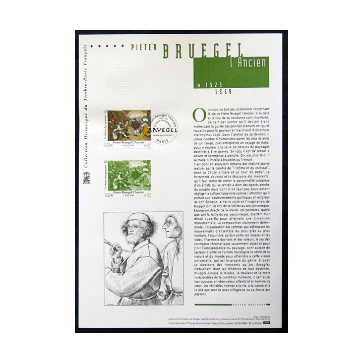 Documents philatéliques officiels la Poste : Pieter Bruegel l'Ancien 1525-1569