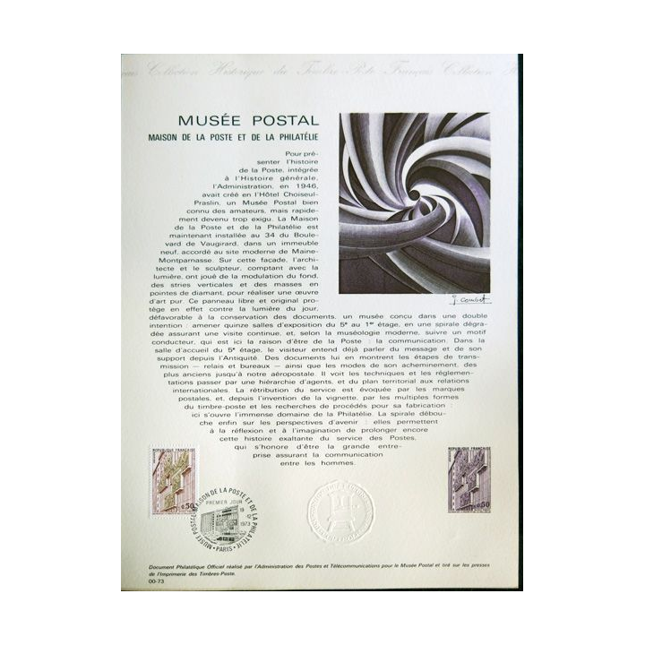 Documents philatéliques officiels la Poste : Musée Postal, maison de la Poste