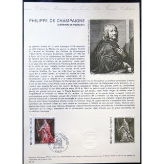 Documents philatéliques officiels la Poste : Philippe de Champaigne "Cardinal de Richelieu"