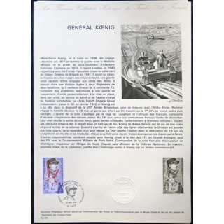 Documents philatéliques officiels la Poste : Général Kœnig