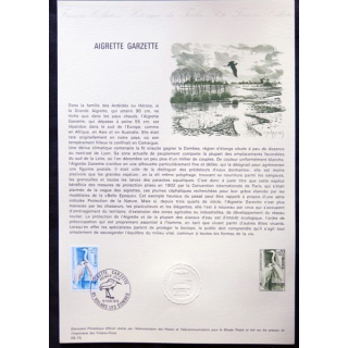 Documents philatéliques officiels la Poste : Aigrette Garzette