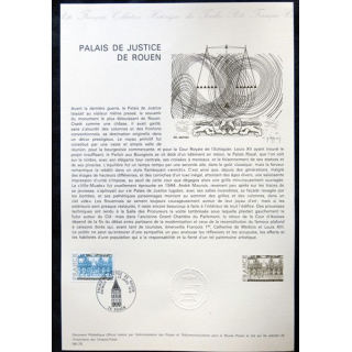 Documents philatéliques officiels la Poste : Palis de justice de Rouen