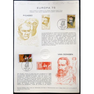 Documents philatéliques officiels la Poste :Europa 75 Picasso Van Dongen