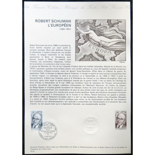 Documents philatéliques officiels la Poste : Robert Schuman l'européen 1886-1963