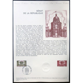 Documents philatéliques officiels la Poste : Sénat de la République