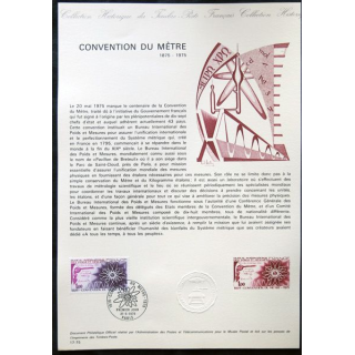 Documents philatéliques officiels la Poste : Convention du mètre 1875-1975