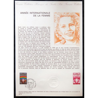 Documents philatéliques officiels la Poste : Année internationale de la femme
