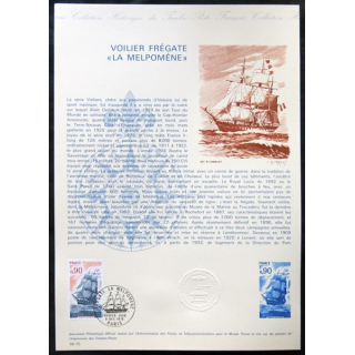 Documents philatéliques officiels la Poste : Voilier Frégate "La Melpomène"