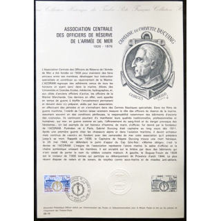 Documents philatéliques officiels la Poste : Association centrale des officiers de réserve de l'armée de mer 1926-1976