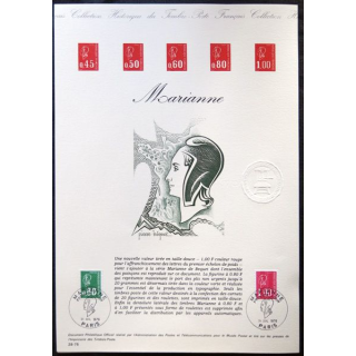 Documents philatéliques officiels la Poste : Marianne