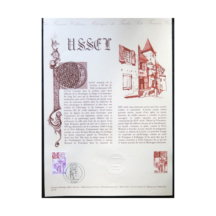 Documents philatéliques officiels la Poste : Ussel