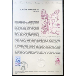 Documents philatéliques officiels la Poste : Eugène Fromentin 1820-1876