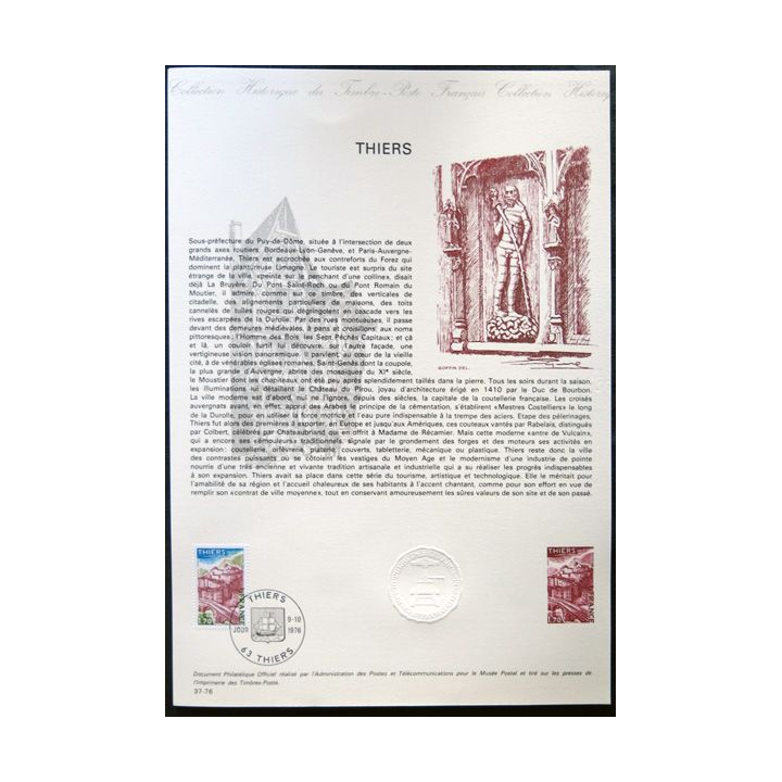 Documents philatéliques officiels la Poste : Thiers