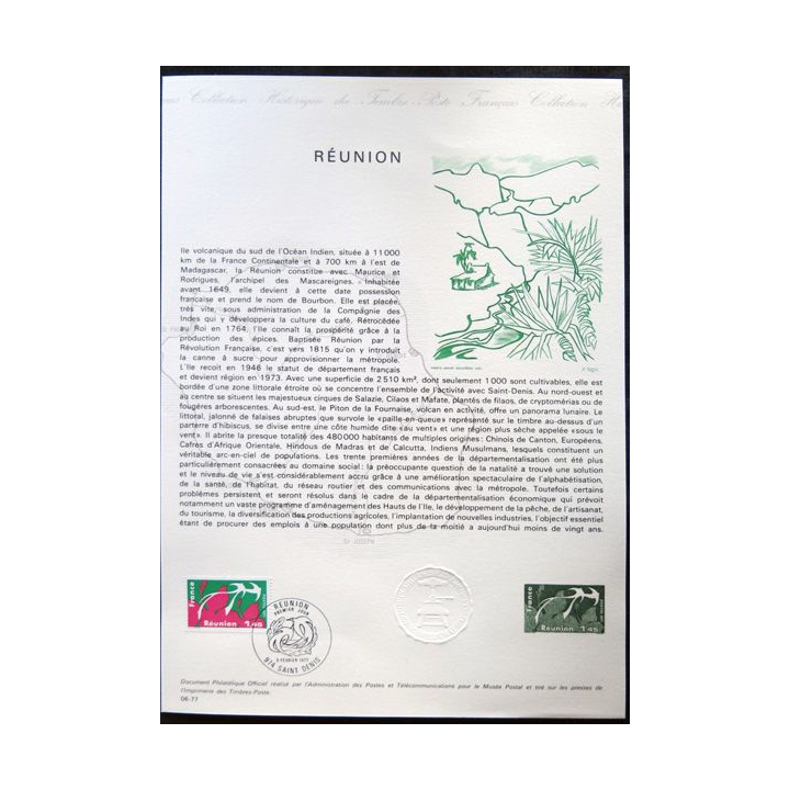 Documents philatéliques officiels la Poste : Réunion