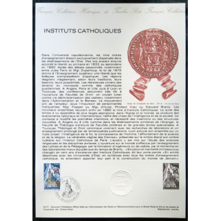 Documents philatéliques officiels la Poste : Instituts Catholiques