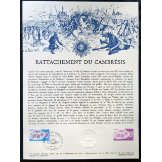 Documents philatéliques officiels la Poste : Rattachement du Cambrésis