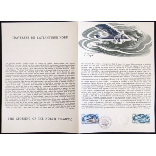 Documents philatéliques officiels la Poste : Traversée de l'Atlantique Nord (double page)