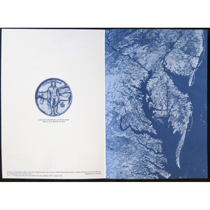 Documents philatéliques officiels la Poste : Traversée de l'Atlantique Nord (double page)