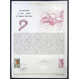 Documents philatéliques officiels la Poste : La Nature à six, huit, et mille pattes