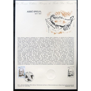 Documents philatéliques officiels la Poste :Abbé Breuil 1877-1961