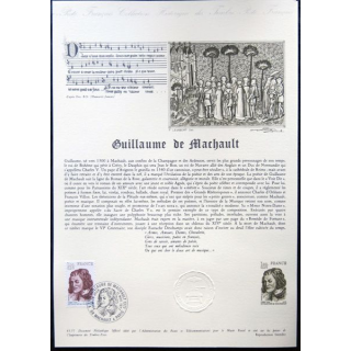 Documents philatéliques officiels la Poste :Guillaume de Machault