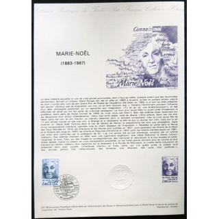 Documents philatéliques officiels la Poste : Marie-Noël,1883-1967