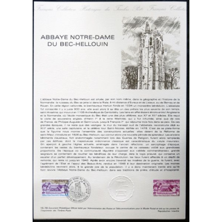 Documents philatéliques officiels la Poste : Abbaye Notre-Dame du Bec-Hellouin