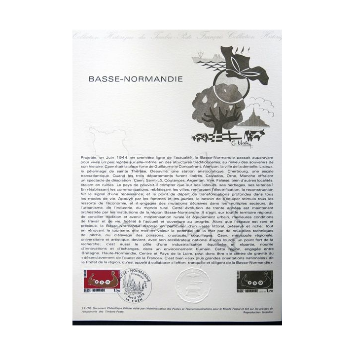 Documents philatéliques officiels la Poste : Basse-Normandie