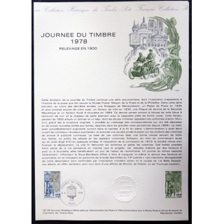 Documents philatéliques officiels la Poste : Journée du timbre 1978, Relevage en 1900