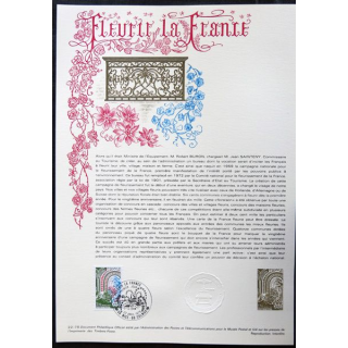 Documents philatéliques officiels la Poste : Fleurir la France