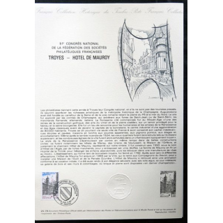 Documents philatéliques officiels la Poste : Troyes - Hôtel de Mauroy