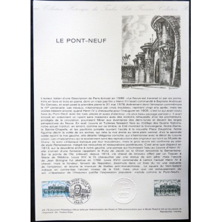 Documents philatéliques officiels la Poste : le Pont-Neuf