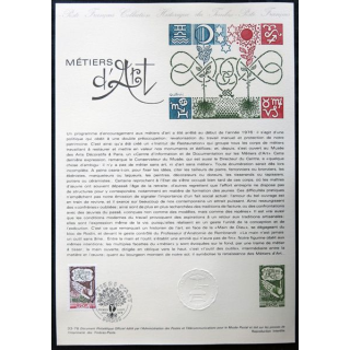 Documents philatéliques officiels la Poste : Métiers d'Art
