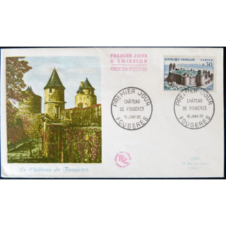 Enveloppe premier jour Château de Fougères 06/01/1960