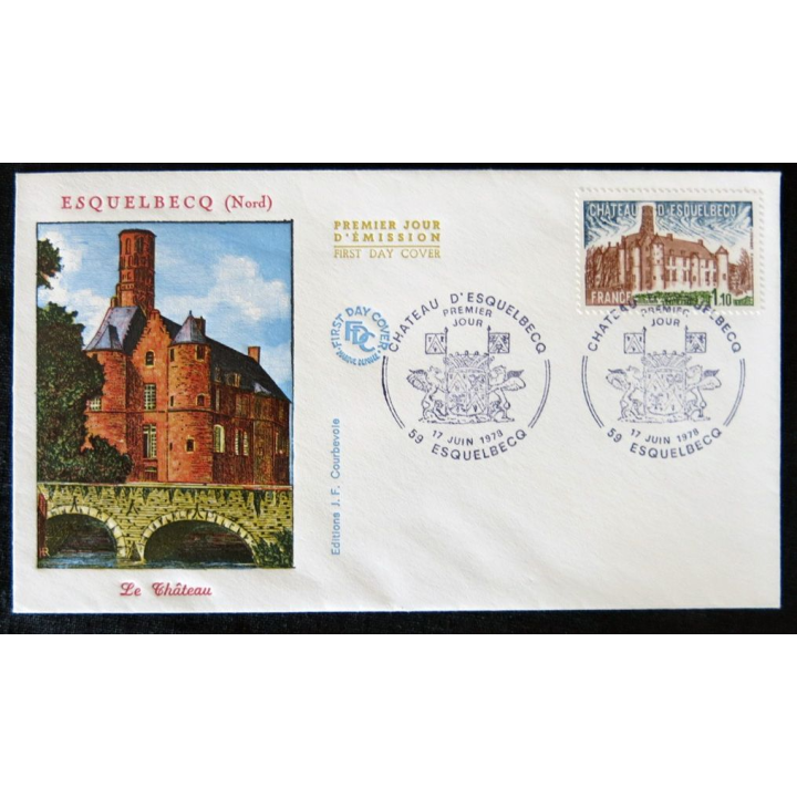 Enveloppe premier jour Esquelbecq  (Nord) le château 17/06/1978