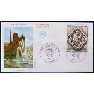Enveloppe premier jour : Cathédrale d'Amiens 22/02/1969