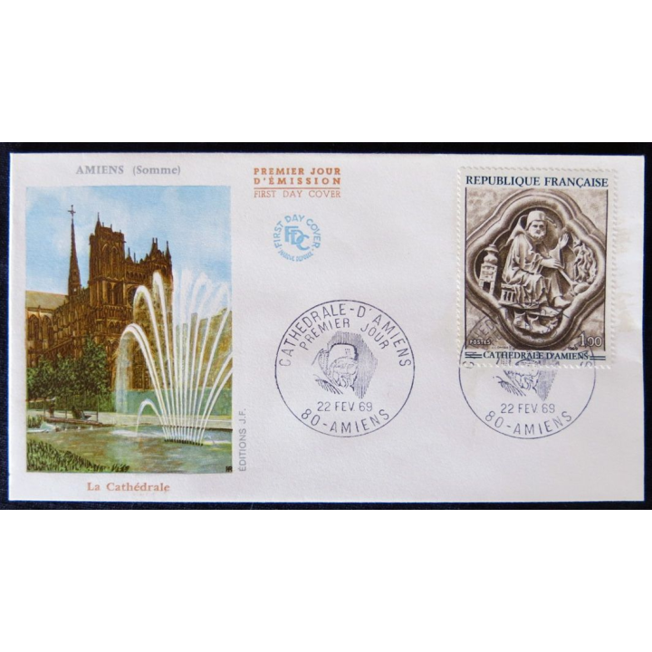 Enveloppe premier jour : Cathédrale d'Amiens 22/02/1969