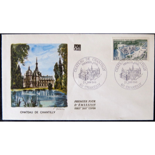 Enveloppe premier jour : Château de Chantilly 21/06/1969