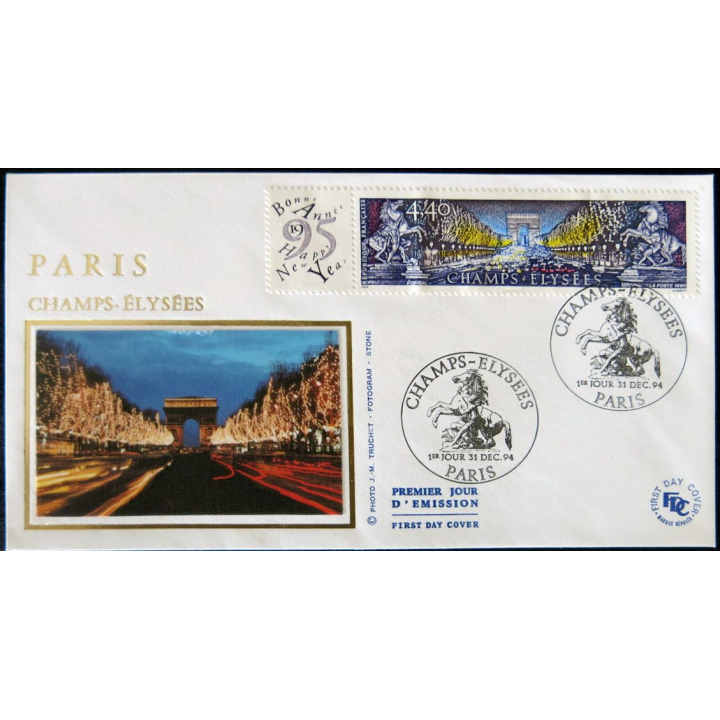 Enveloppe premier jour : Paris, Champs Elysées 31/12/1994