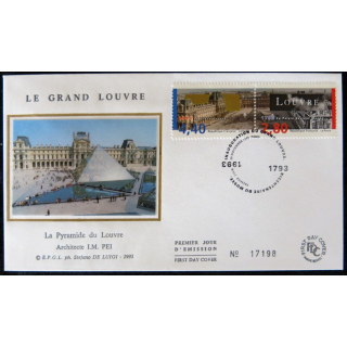 Enveloppe premier jour : Paris, le grand Louvre 20/11/1993